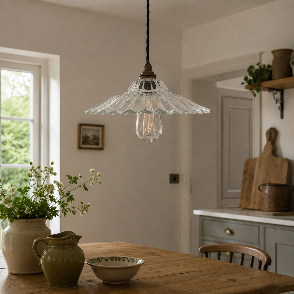 Brassvane prismatic glass pendant light additional view 5
