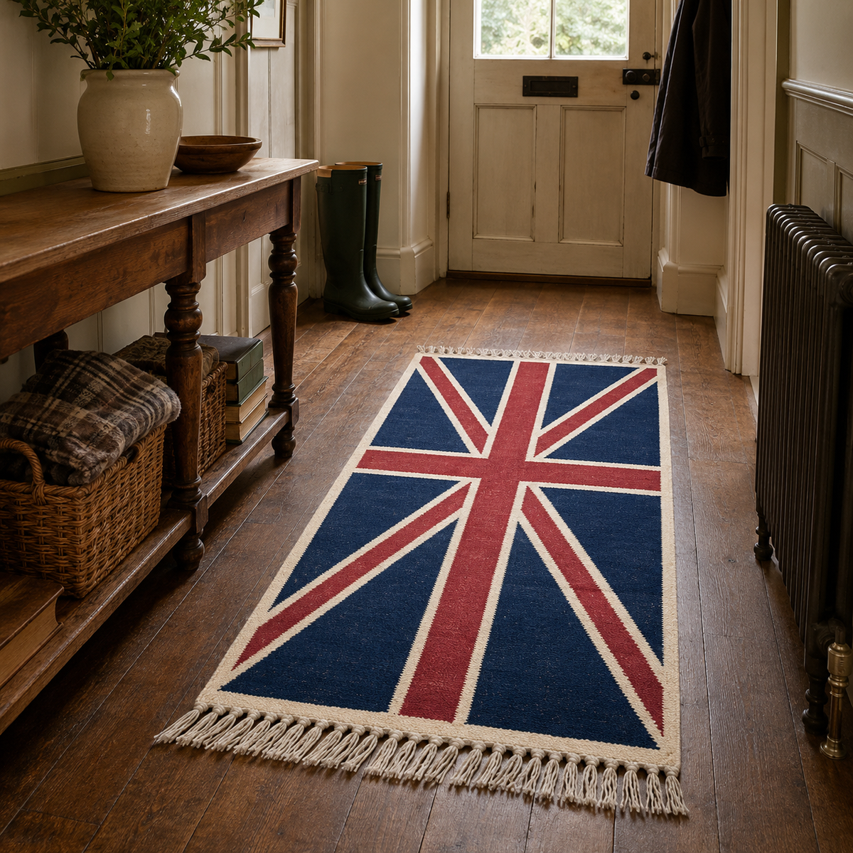 Brassvane union jack jute runner rug additional view 6