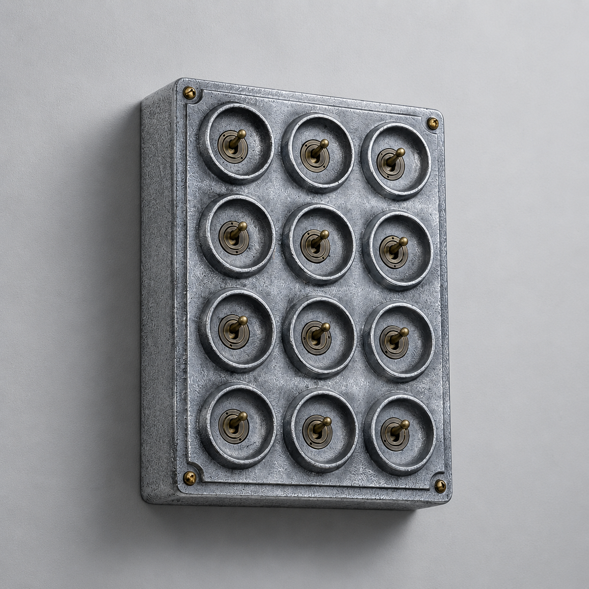 Brassvane 12 gang toggle switch panel additional view 5