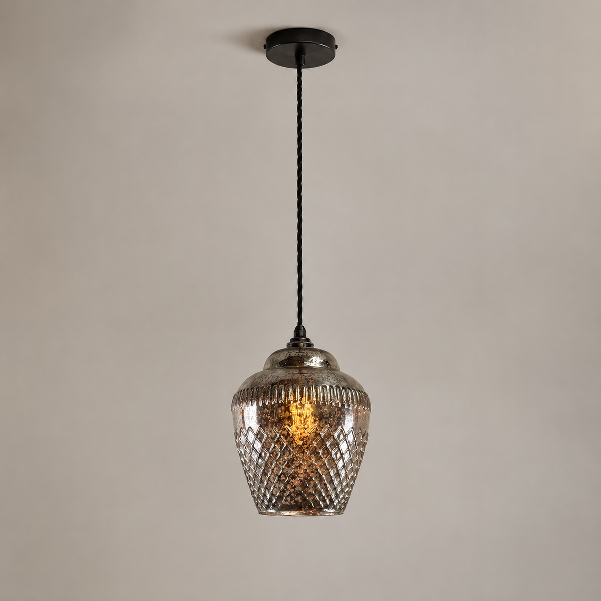 Brassvane mercury glass pendant light additional view 3