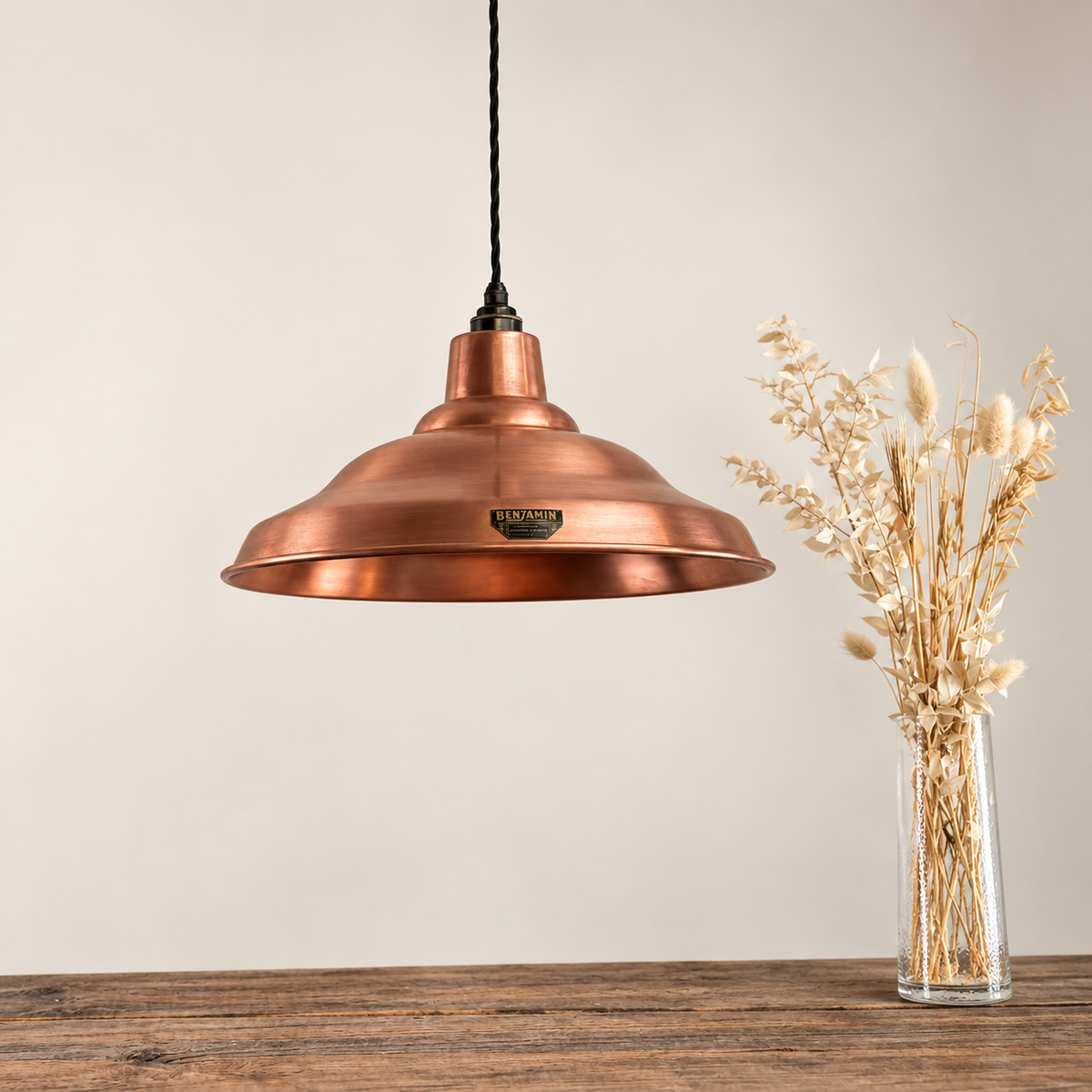 Brassvane antique copper industrial pendant light additional view 5