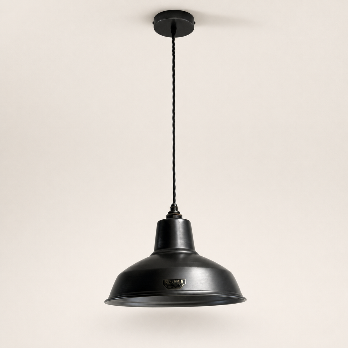 Brassvane pewter gray RLM pendant light additional view 2