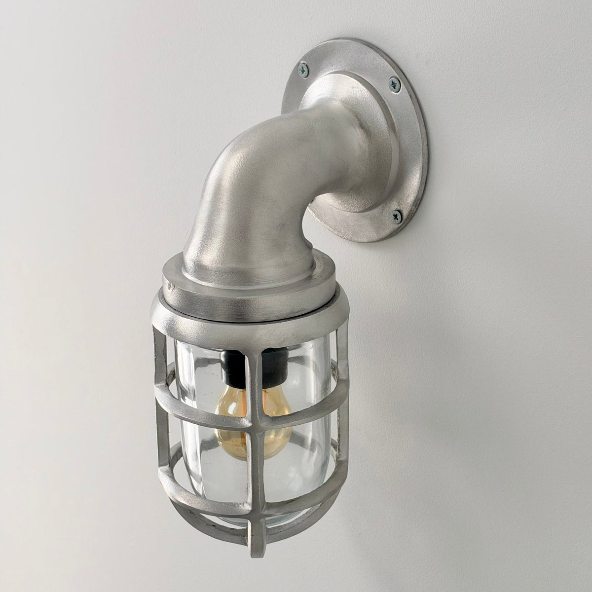 Brassvane raw cast swan neck wall light additional view 4