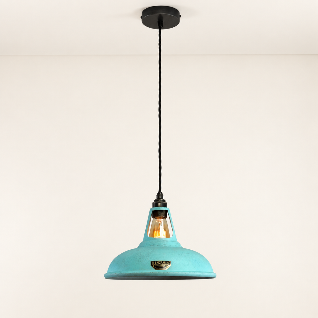 Brassvane copper verdigris pendant light additional view 2