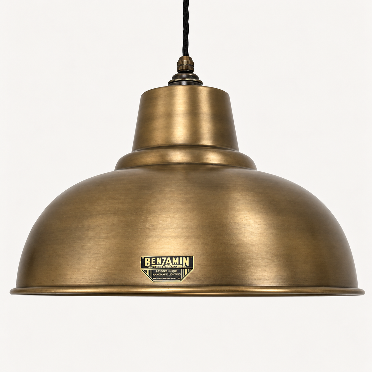 Brassvane antique brass dome pendant light additional view 3