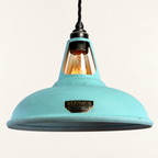 Brassvane copper verdigris pendant light overall view