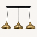 Brassvane antique brass 3 pendant track light overall view