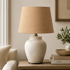 Brassvane hessian drum lampshade additional view 2