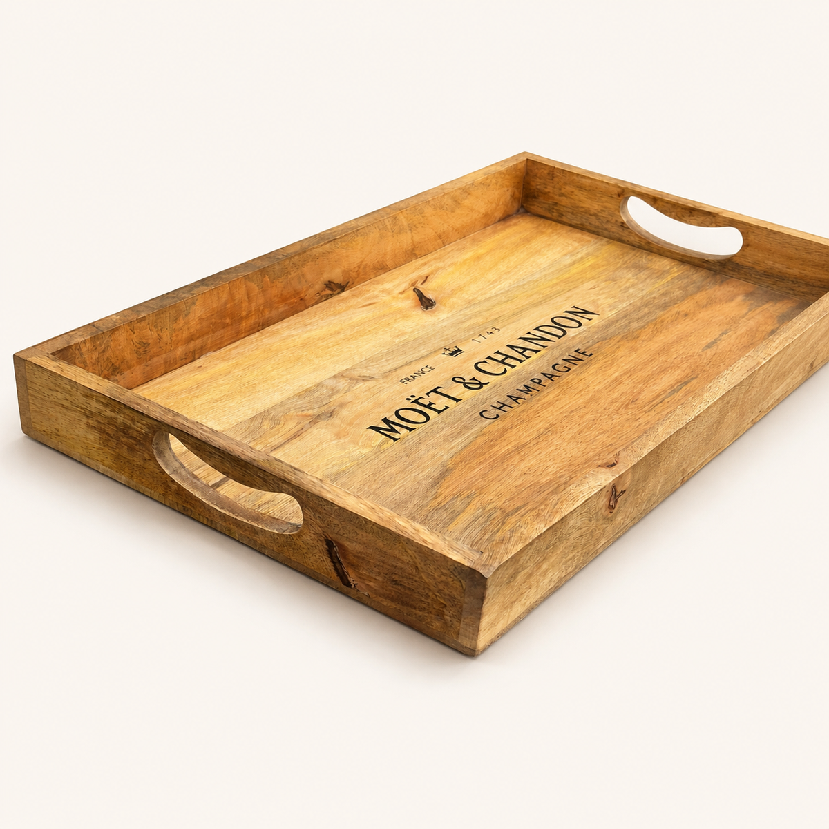 Brassvane wooden serving tray set additional view 3