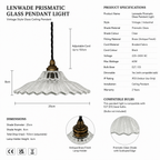 Brassvane prismatic glass pendant light additional view 7