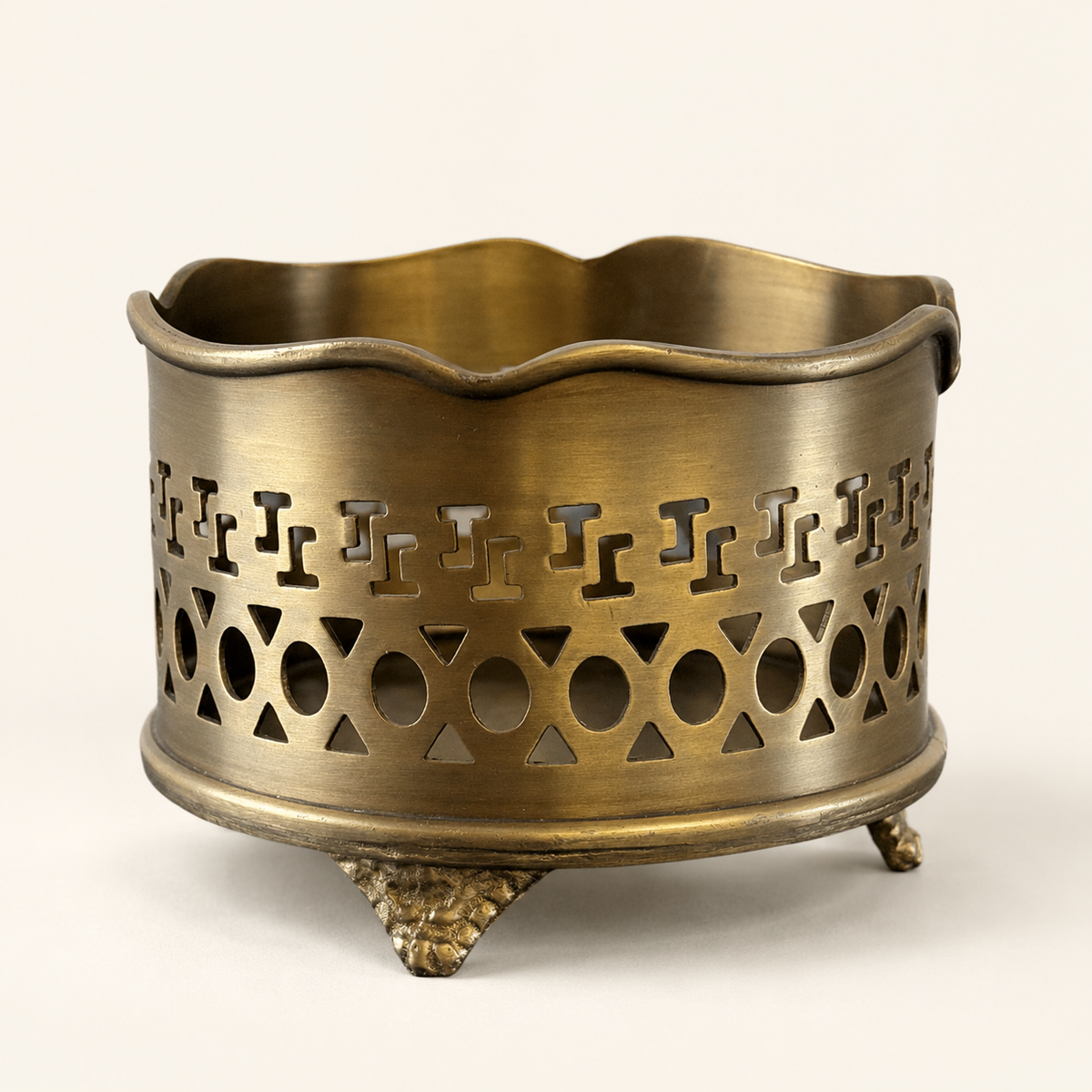 Brassvane antique brass wine bottle stand additional view 3