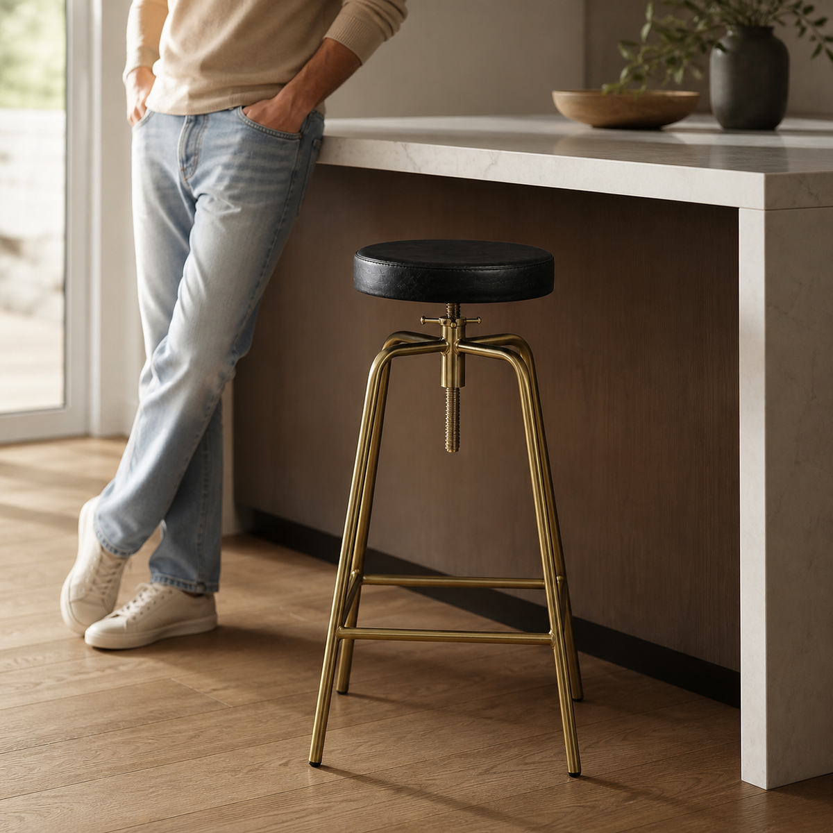 Brassvane adjustable bar stool additional view 14