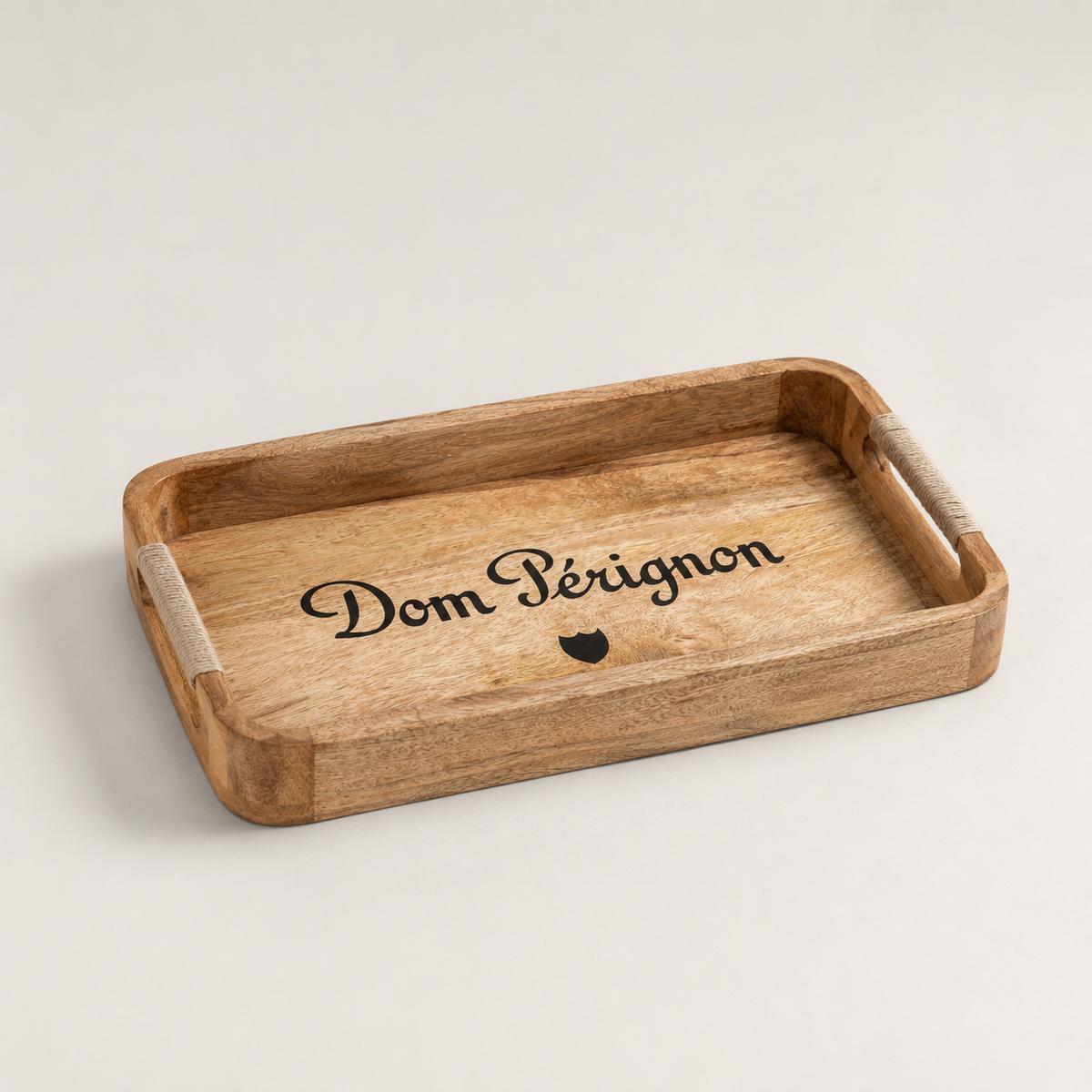 Brassvane wooden butler tray set additional view 4