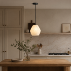 Brassvane opal prismatic glass pendant light additional view 2