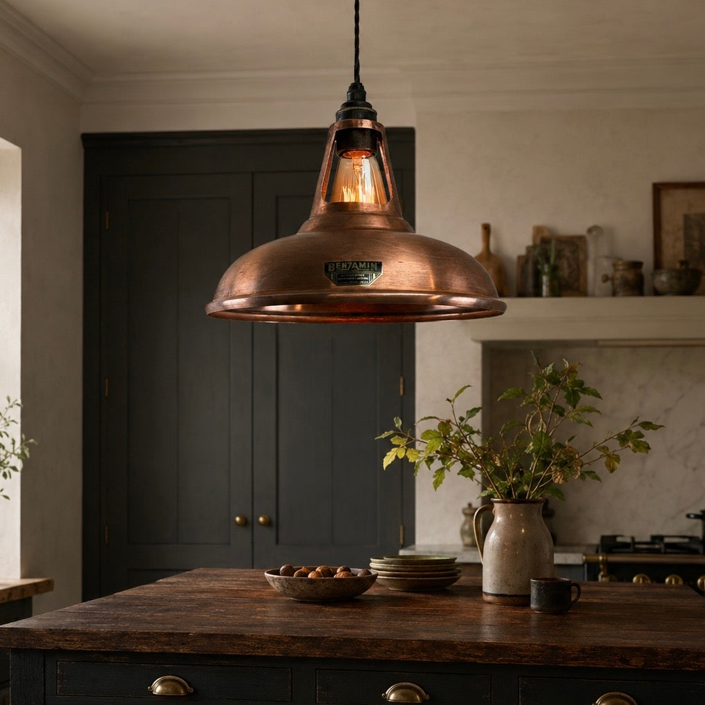 Brassvane antique copper pendant light additional view 8