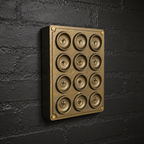Brassvane 12 gang toggle light switch additional view 3