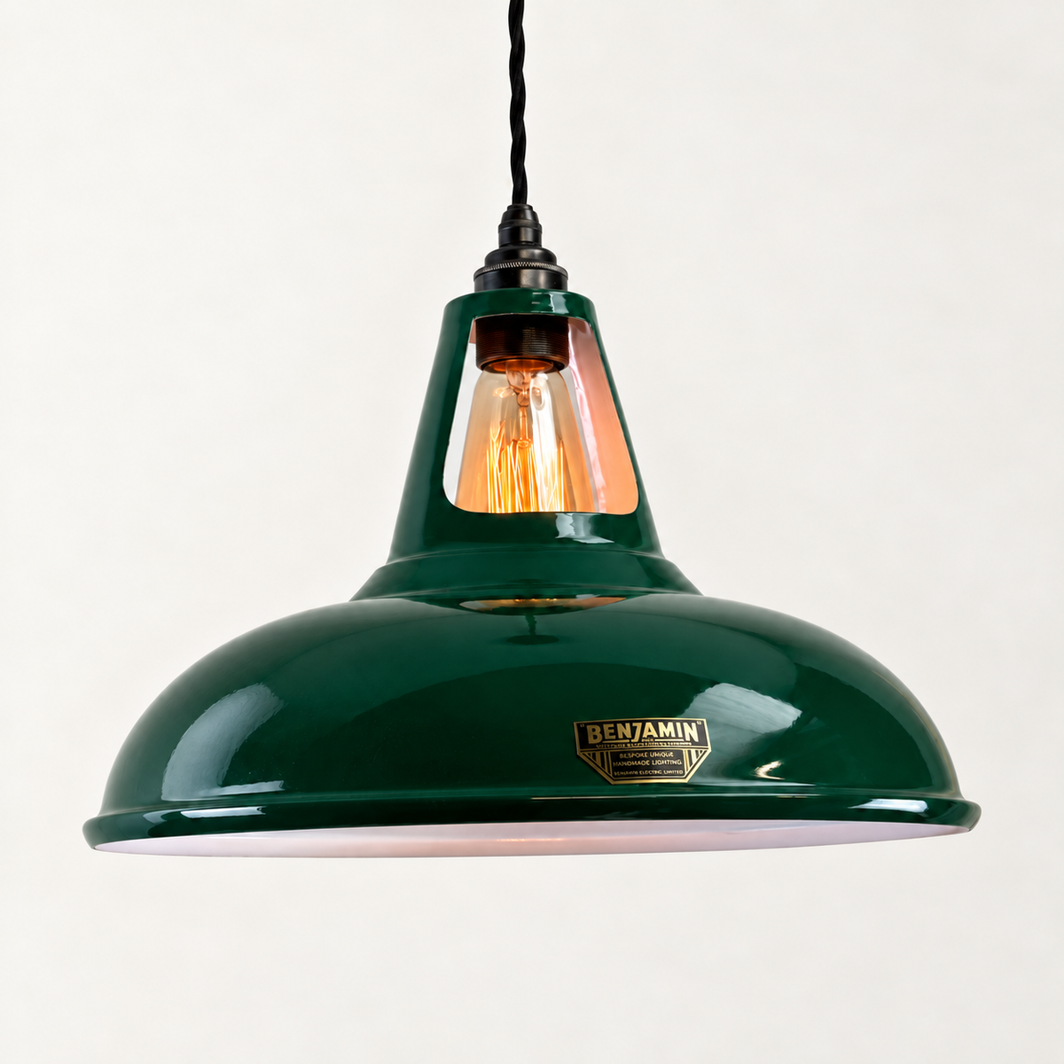 Brassvane racing green pendant light additional view 9