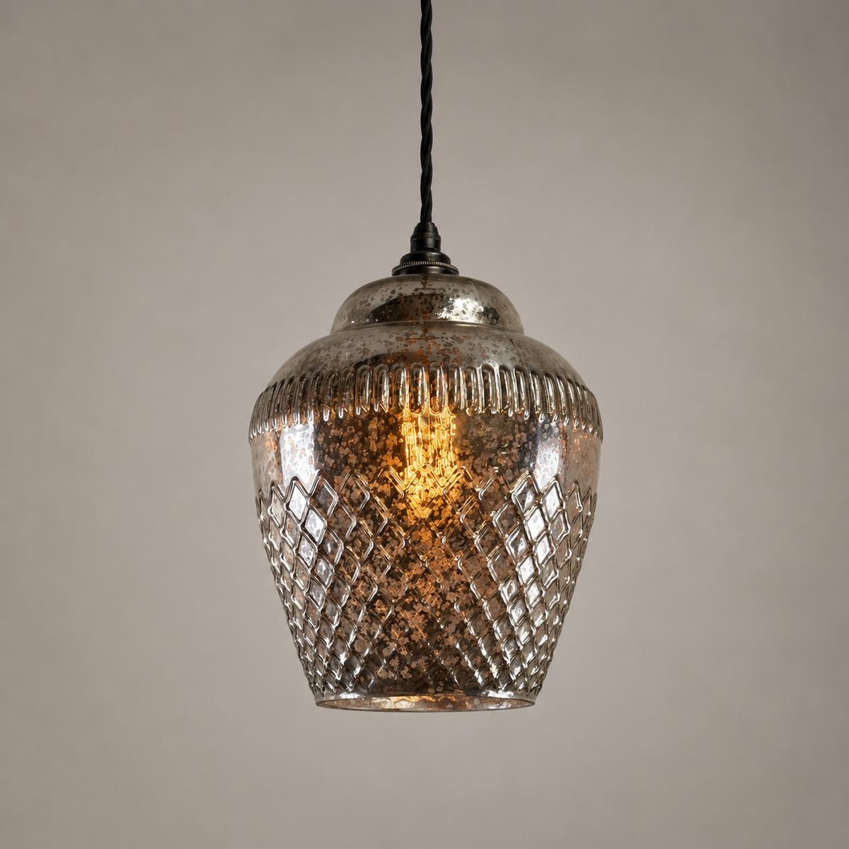 Brassvane mercury glass pendant light additional view 5