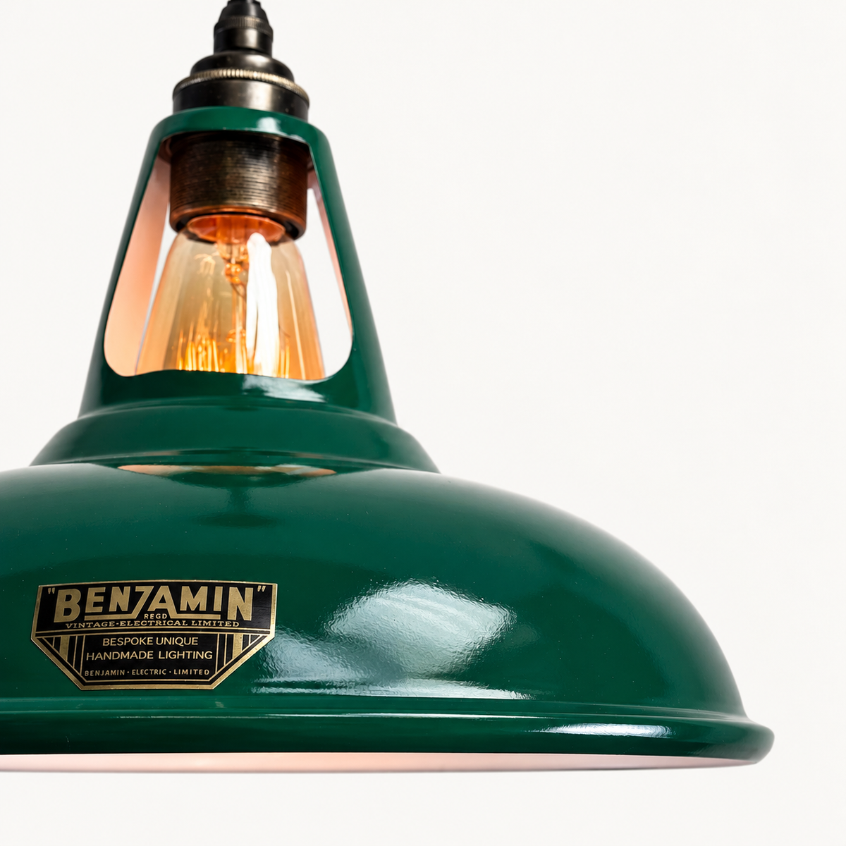 Brassvane racing green pendant light additional view 6