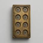 Brassvane 8 gang conduit light switch additional view 7
