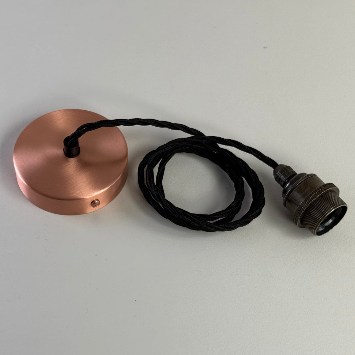 Brassvane copper single drop pendant set overall view