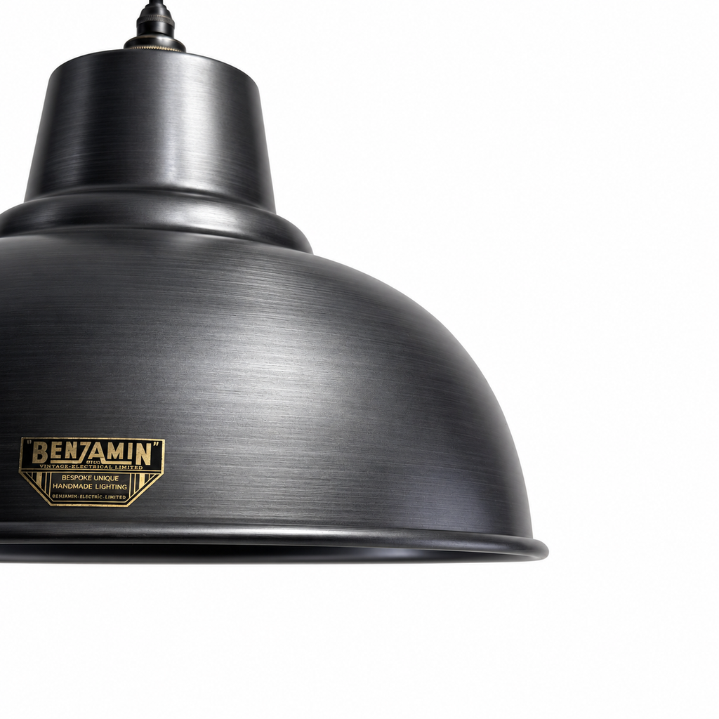 Brassvane pewter gray dome pendant light additional view 7