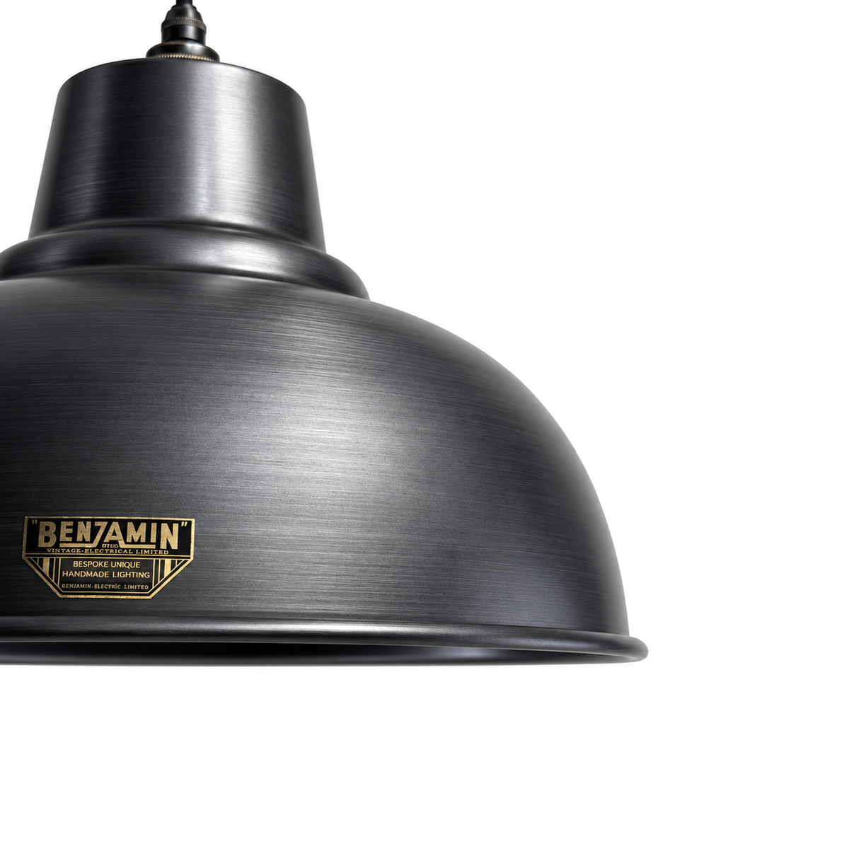 Brassvane pewter gray dome pendant light additional view 7
