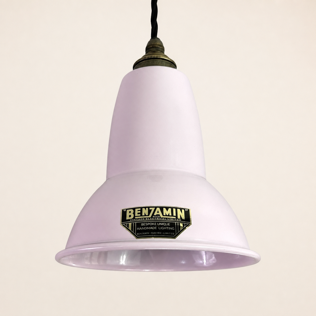 Brassvane pink pendant light overall view