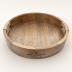 Brassvane round wooden serving tray additional view 2