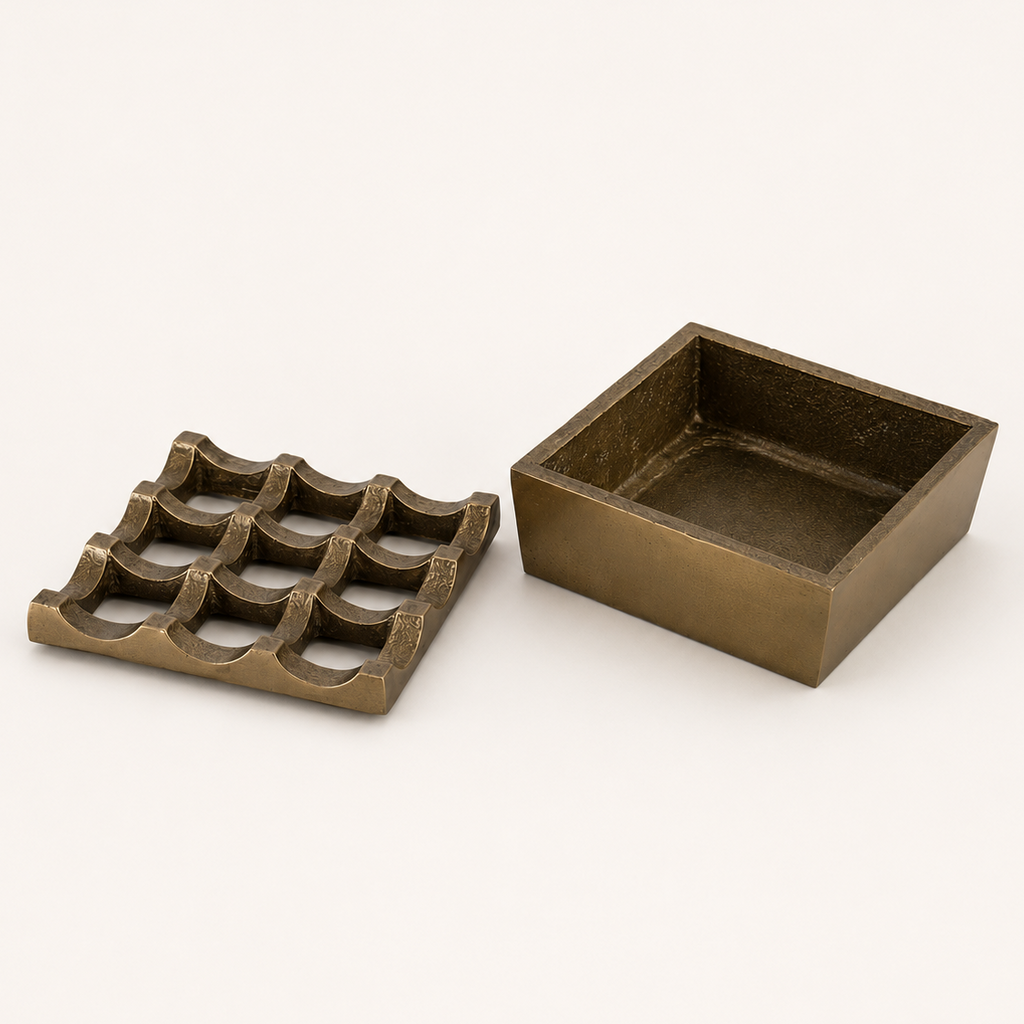 Brassvane antique brass ashtray additional view 2