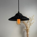 Brassvane matt black ceramic pendant light additional view 2