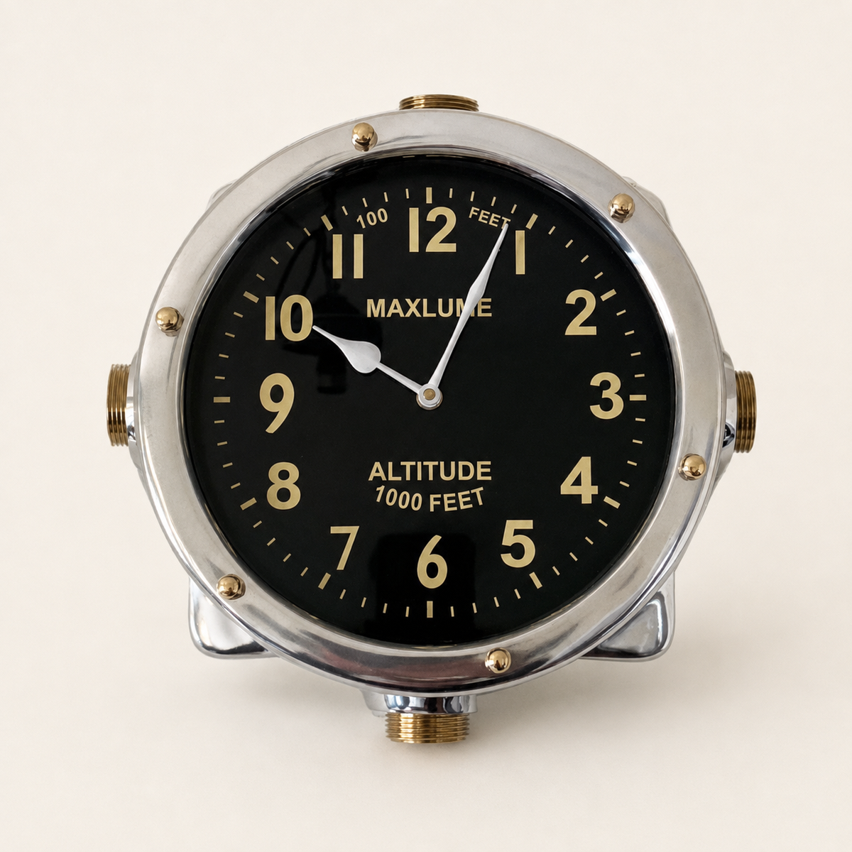 Brassvane aviation flight clock overall view