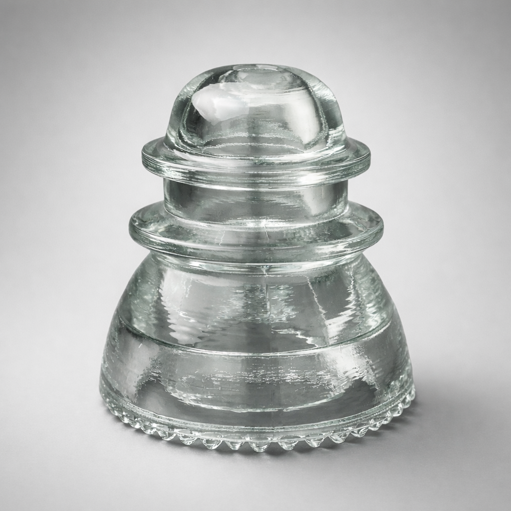 Brassvane clear glass insulator lampshade overall view