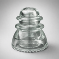 Brassvane clear glass insulator lampshade overall view