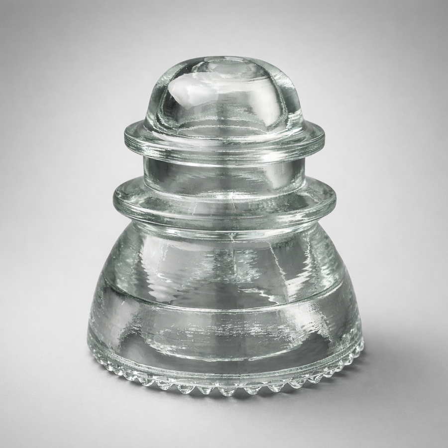 Brassvane clear glass insulator lampshade overall view