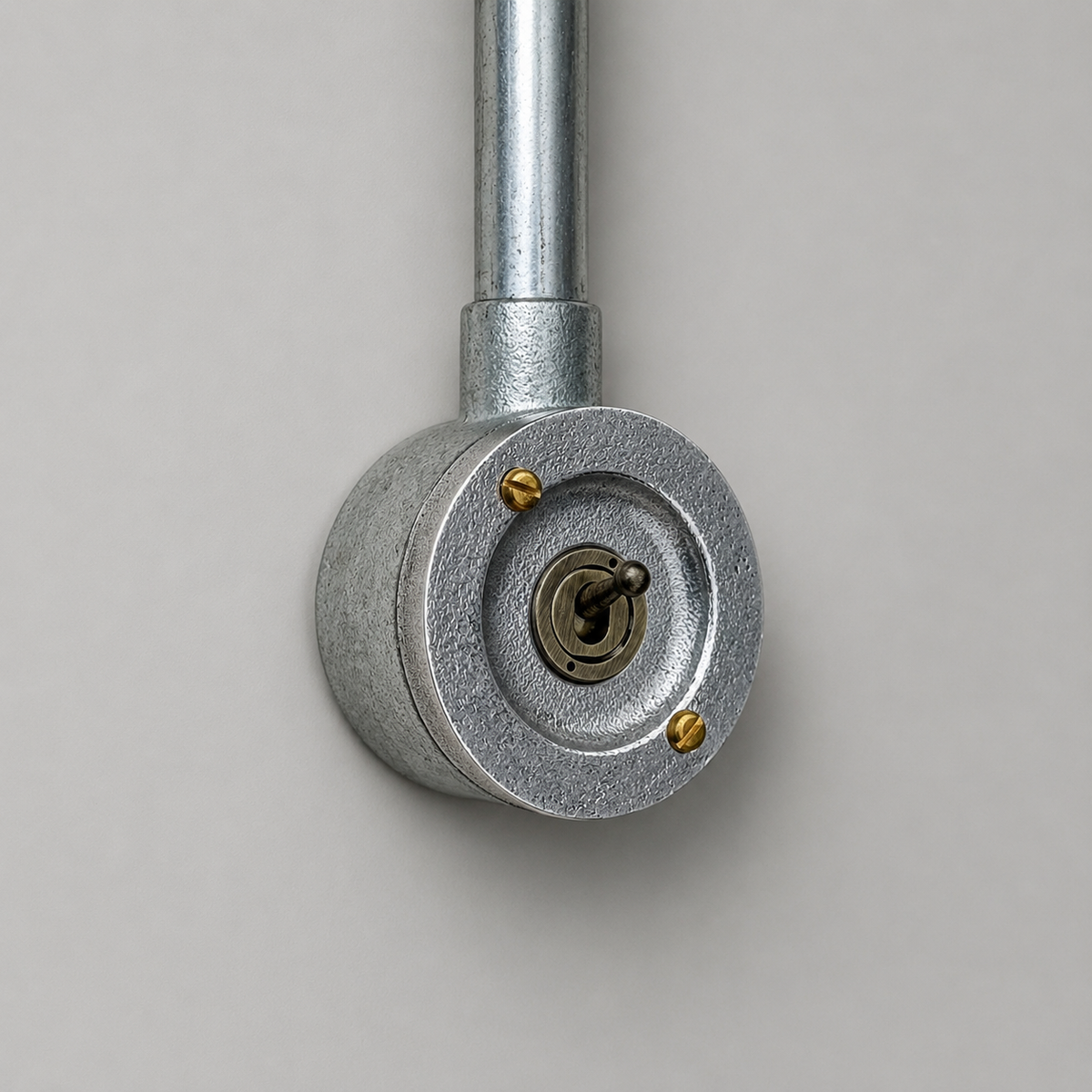 Brassvane metal conduit light switch additional view 3