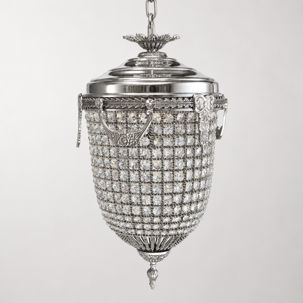Brassvane french empire basket chandelier overall view
