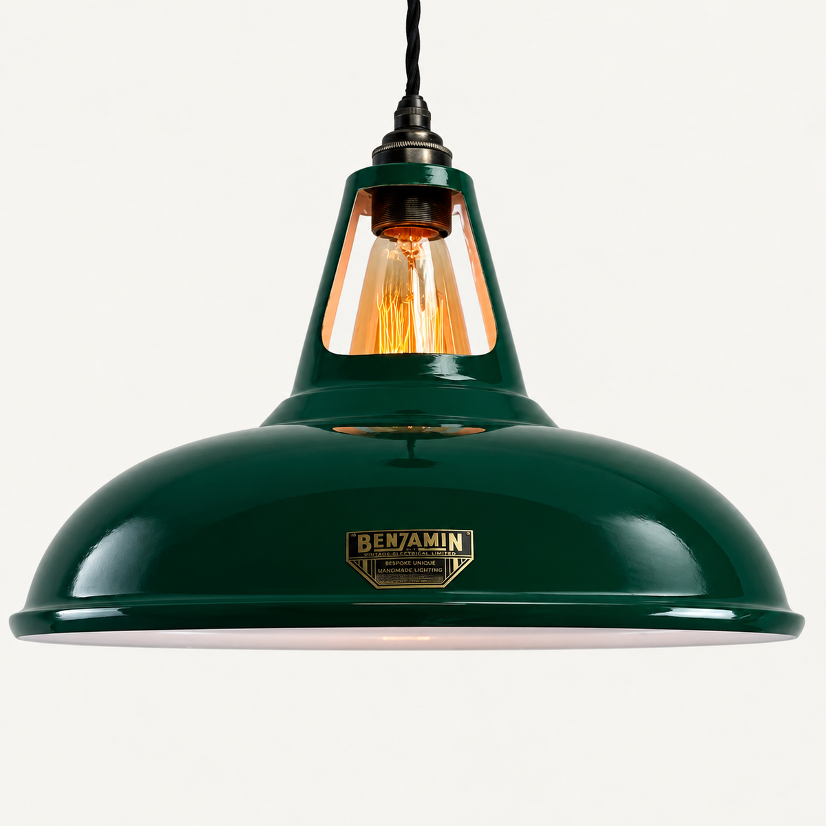 Brassvane racing green pendant light additional view 8
