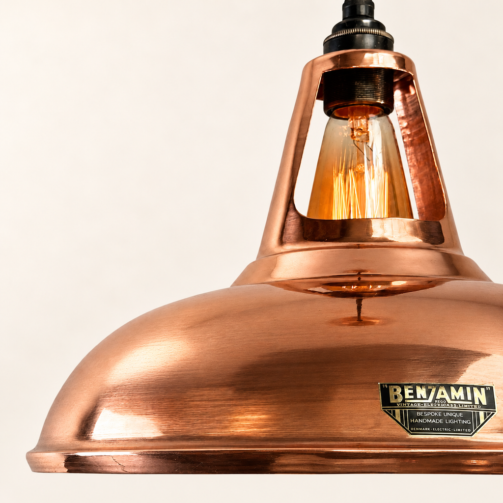 Brassvane handspun copper pendant light additional view 10