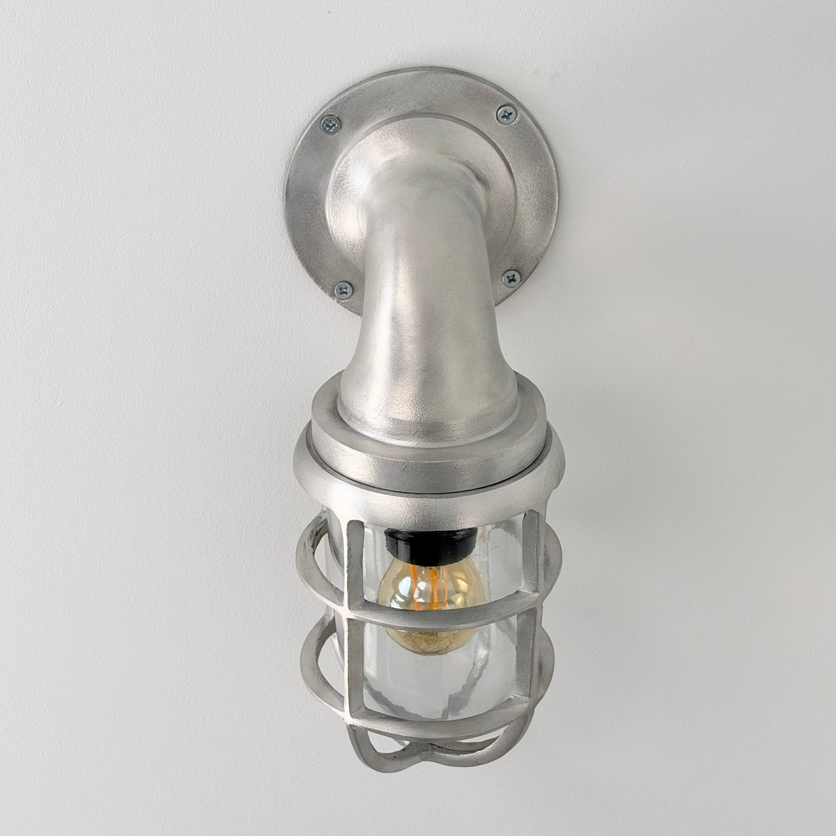 Brassvane raw cast swan neck wall light additional view 3