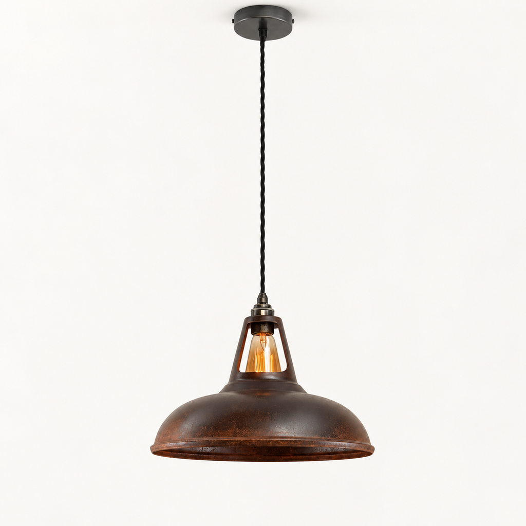 Brassvane rusted pendant light additional view 2