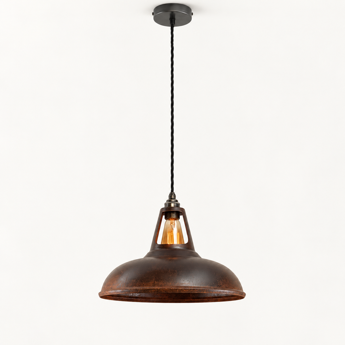 Brassvane rusted pendant light additional view 2