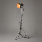 Brassvane tripod floor lamp overall view