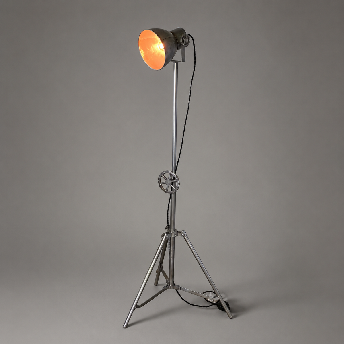 Brassvane tripod floor lamp overall view