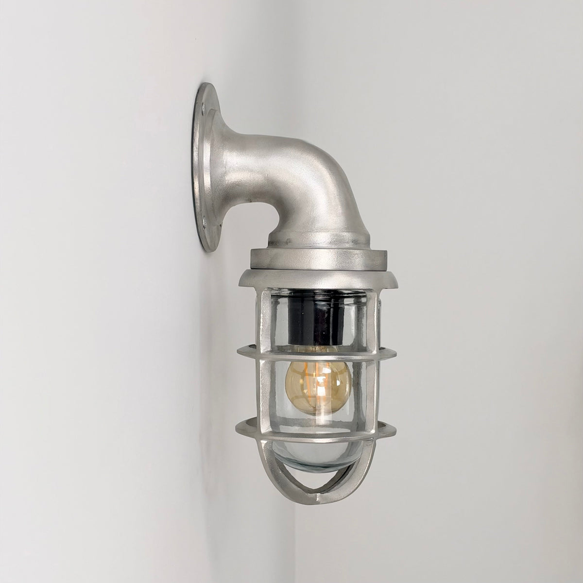 Brassvane raw cast swan neck wall light additional view 7