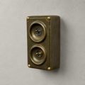 Brassvane antique brass conduit light switch overall view