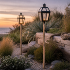 Brassvane wooden spike candle lantern additional view 2