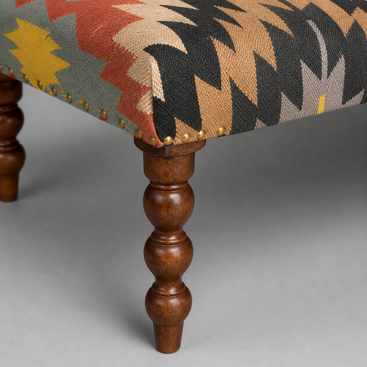 Brassvane kilim ottoman bench additional view 5