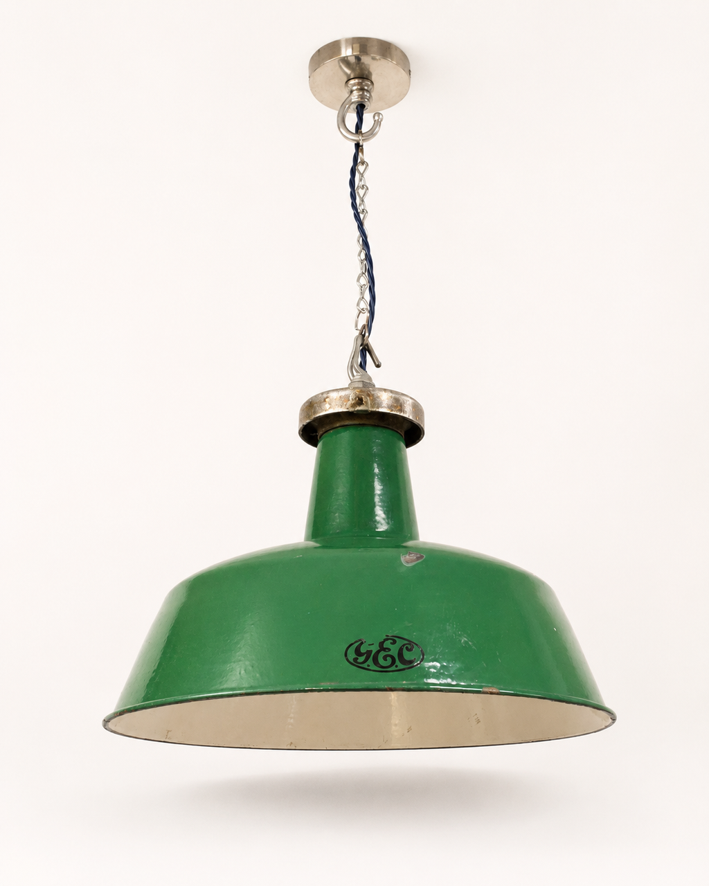 Brassvane green enamel pendant light additional view 2