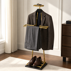Brassvane brass valet suit stand additional view 2